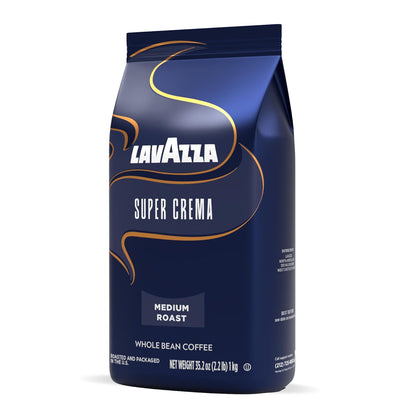 Lavazza Super Crema Whole Bean Coffee – Luxury European Blend for the Refined Home Barista