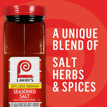 Lawry's 25% Less Sodium Seasoned Salt – Thoughtful Housewarming Gift for New Homeowners, Pantry Must-Have