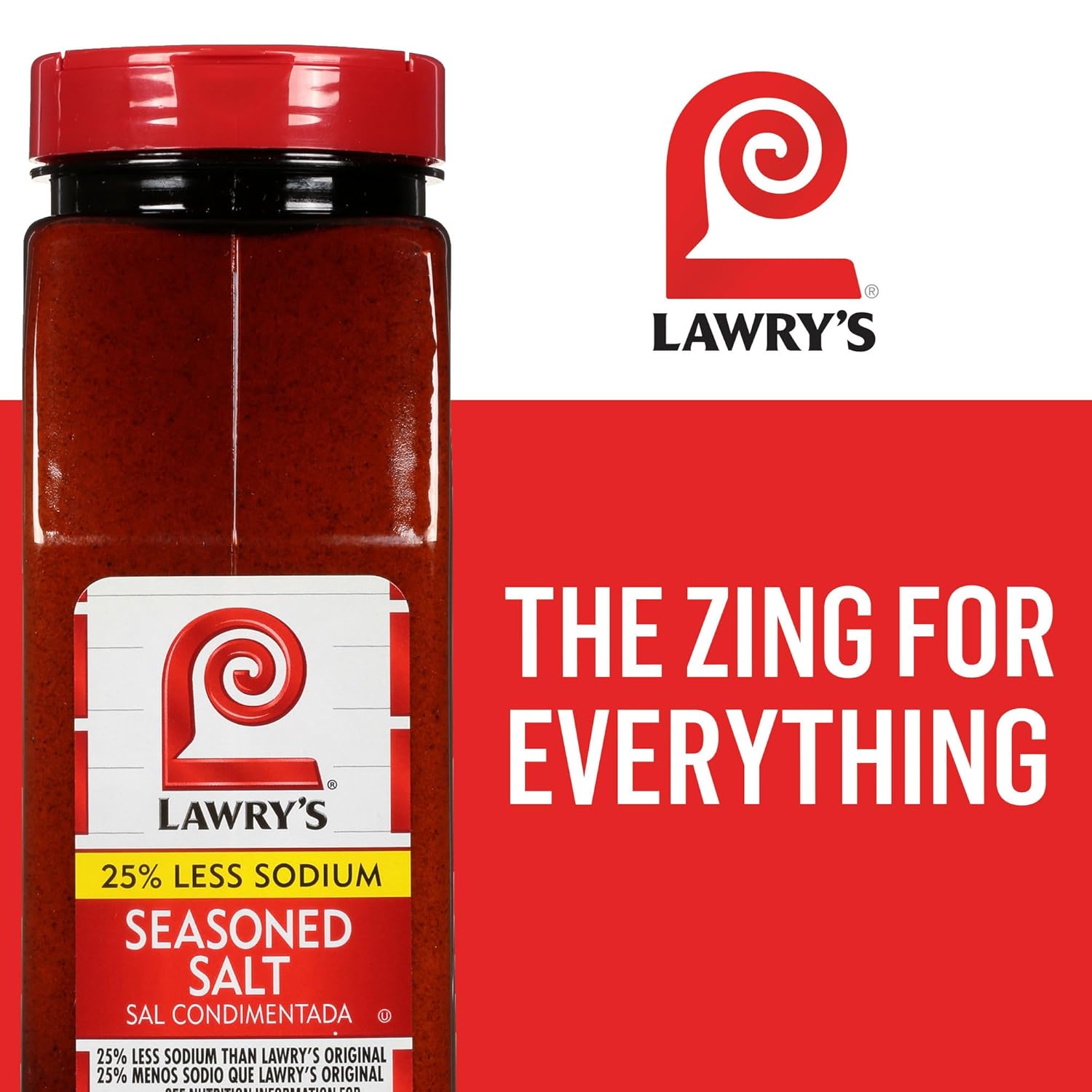 Lawry's 25% Less Sodium Seasoned Salt – Thoughtful Housewarming Gift for New Homeowners, Pantry Must-Have