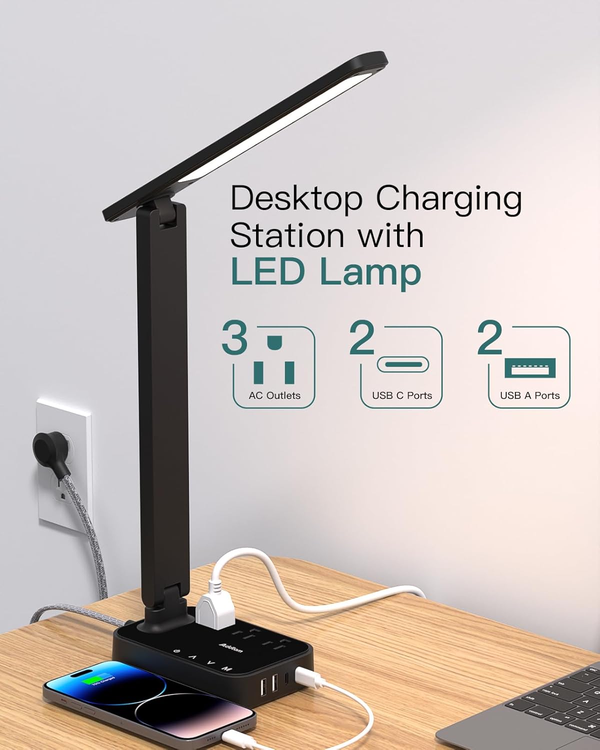 led panel offering 4 color temperatures and 5 brightness levels with 6500k max illumination