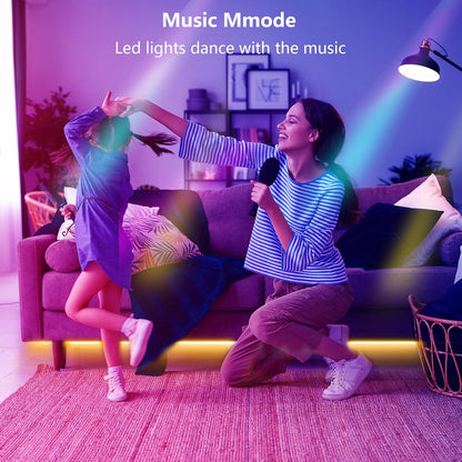 Ledagic Led Lights for Bedroom 100ft - RGB LED Strip Lights with Music Sync, App and Remote, Ready to Gift for Birthday, Housewarming, and Holidays