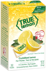 TRUE LEMON Crystalized Lemon Packets – Office Breakroom Hydration Supply for Focused Workdays