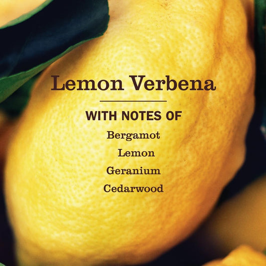 lemon verbena garden-inspired scent for a mild, refreshing citrus aroma