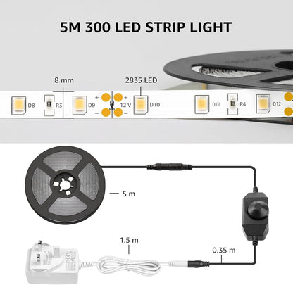 Lepro Dimmable LED Tape – 3000K Under Cabinet Task Light for Simple, Intentional Kitchen Design