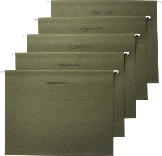 letter-size (8.5 x 11 inch) hanging file folders designed for standard file cabinets
