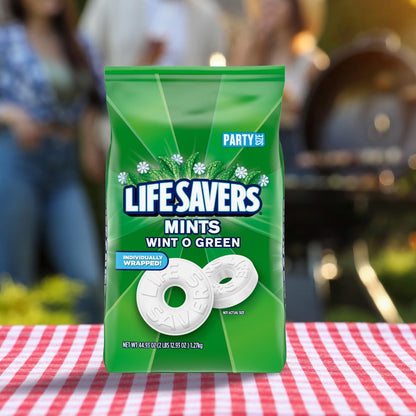 LIFE SAVERS Wint-O-Green Hard Candy – All-Weather Candy Dish Staple for Picnic Tables and Park Outings, 2.8 lb Bulk