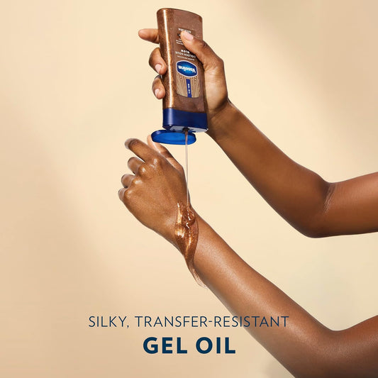 light-catching golden bronze shimmer particles