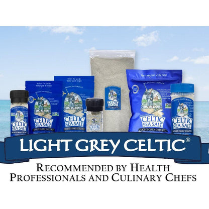 Light Grey Celtic Sea Salt Refillable Shaker – Doctor-Recommended Clean Seasoning for Wellness Lifestyles