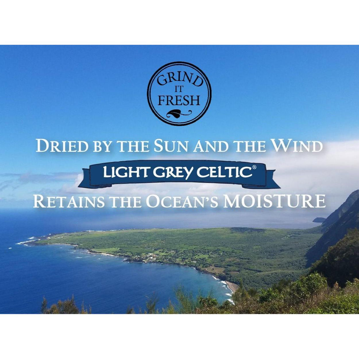 Light Grey Celtic Sea Salt Refillable Shaker – Doctor-Recommended Clean Seasoning for Wellness Lifestyles