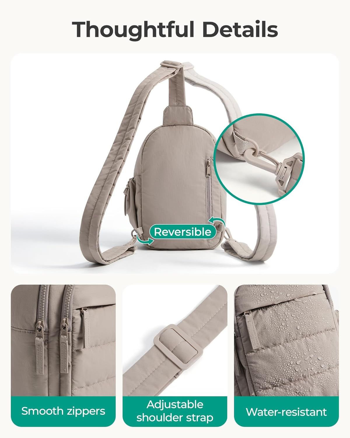 lightweight nylon or polyester shell suitable for travel and light outdoor use