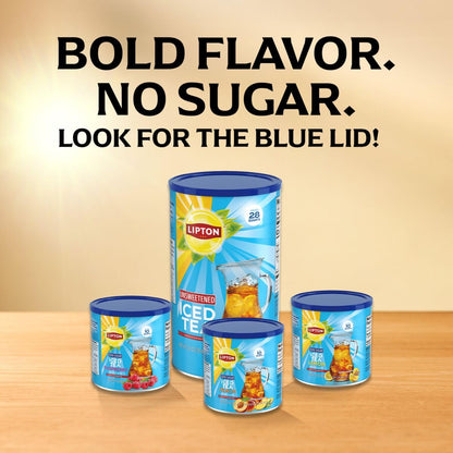 Lipton Sugar-Free Peach Iced Tea Powder – Instant Pitcher for Conference Room and Remote Workdays