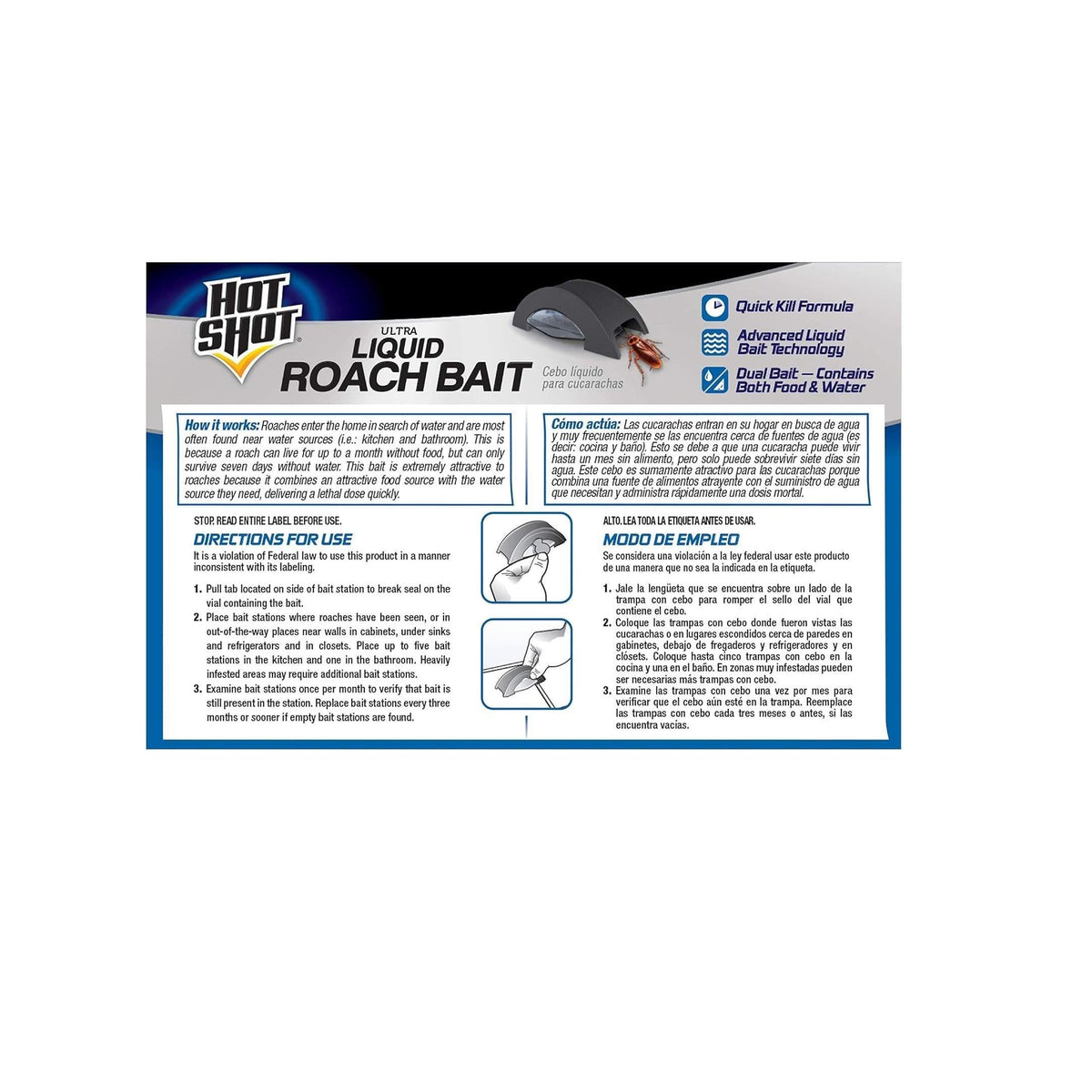 liquid bait matrix combining an attractive food source with water roaches need to survive