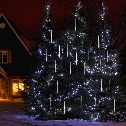 LJLNION Snow Falling Lights – Christmas Holiday Gift for Mom and Friends, Indoor Outdoor 8 Tube LED Cascade