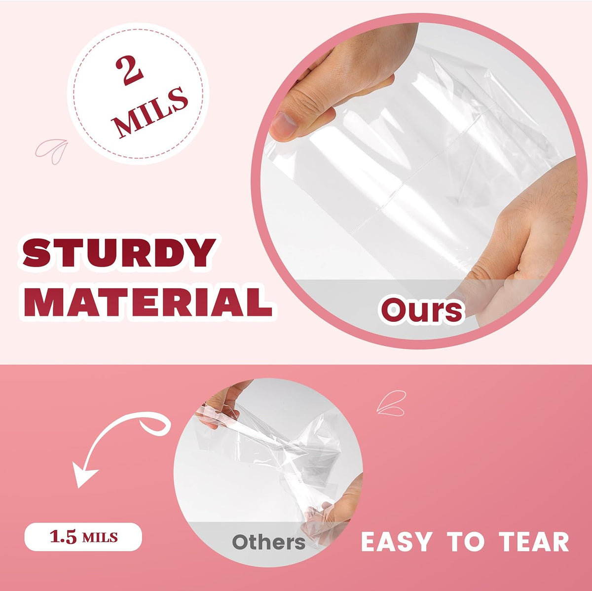 LOKQING Clear Treat Bags – Intentional Simplicity Packaging for Artisan Bakers, 8x11 Inch 100 Pack Clean Look