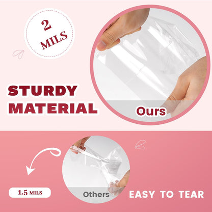 LOKQING Clear Treat Bags – Intentional Simplicity Packaging for Artisan Bakers, 8x11 Inch 100 Pack Clean Look