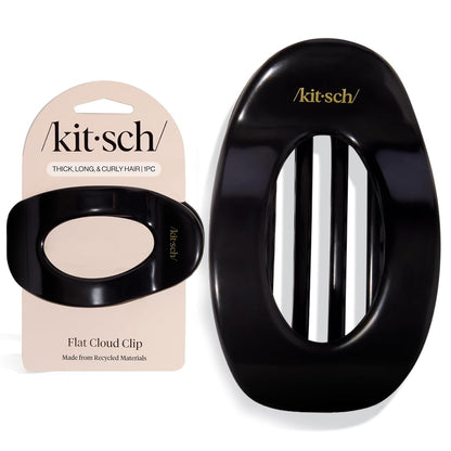 low-profile flat claw clip silhouette that sits flush against the head