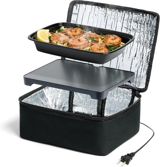 low-slow conduction heating element that holds food at ideal temperature without overcooking