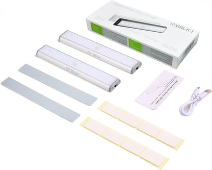 LucentGlow 2-Pack Stick-On Light – Minimalist LED Decor for Bookshelves and Entryways, Cool White Ambient Lighting