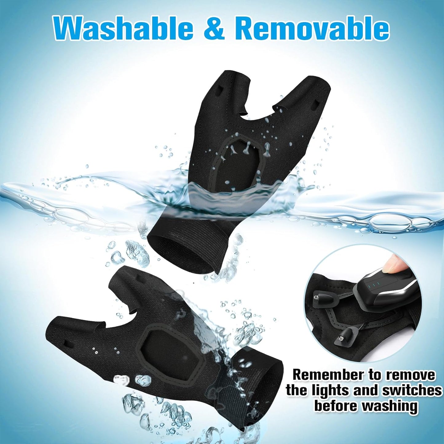 LumeFlex LED Flashlight Gloves – Hands-Free Work Light for Auto Repair and Mechanic Garage