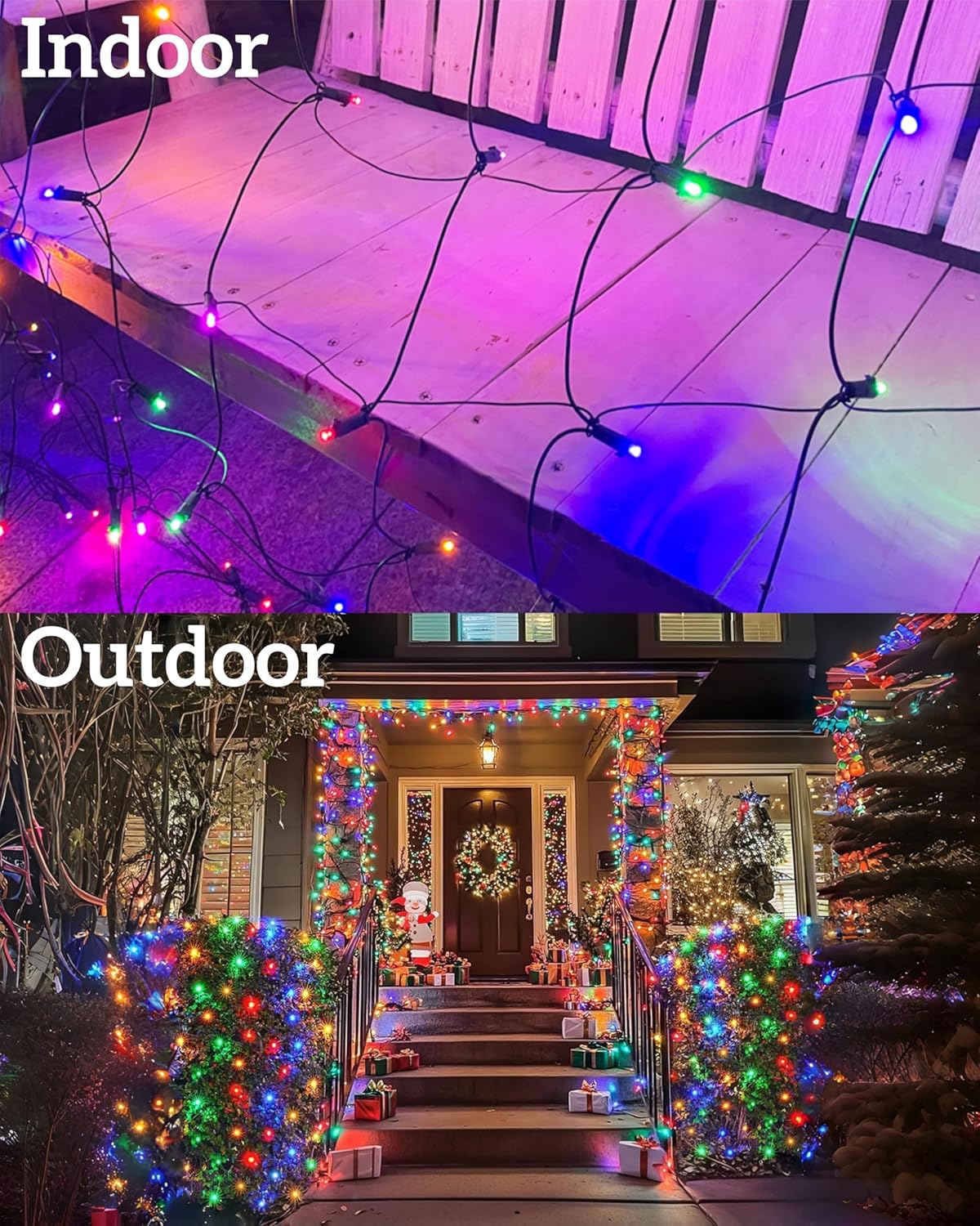 LumEver Child and Pet Friendly Christmas Net Lights 132 LED Cool Touch Indoor Bushes