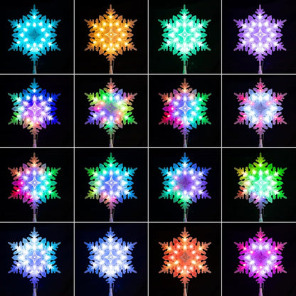 Lumichain Smart Snowflake Tree Topper – Unique Tech Holiday Gift for the Christmas-Obsessed Friend