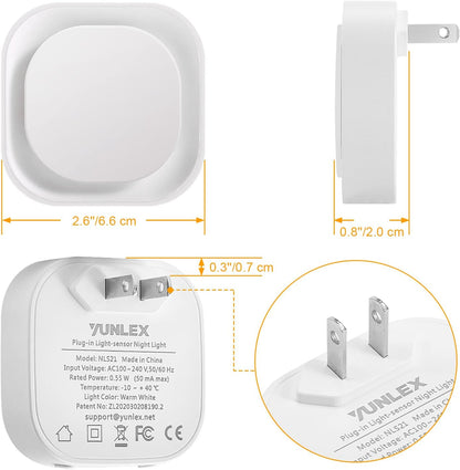 LumiDream Red Light Night Light for Sleep Friendly Bedtime Routine, 2 Pack Dimmable Bedroom Set