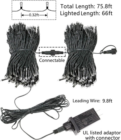 Lumify 66ft IP44 Waterproof String Lights – Patio and Pergola Outdoor Decor with Extendable 5-Strand Link