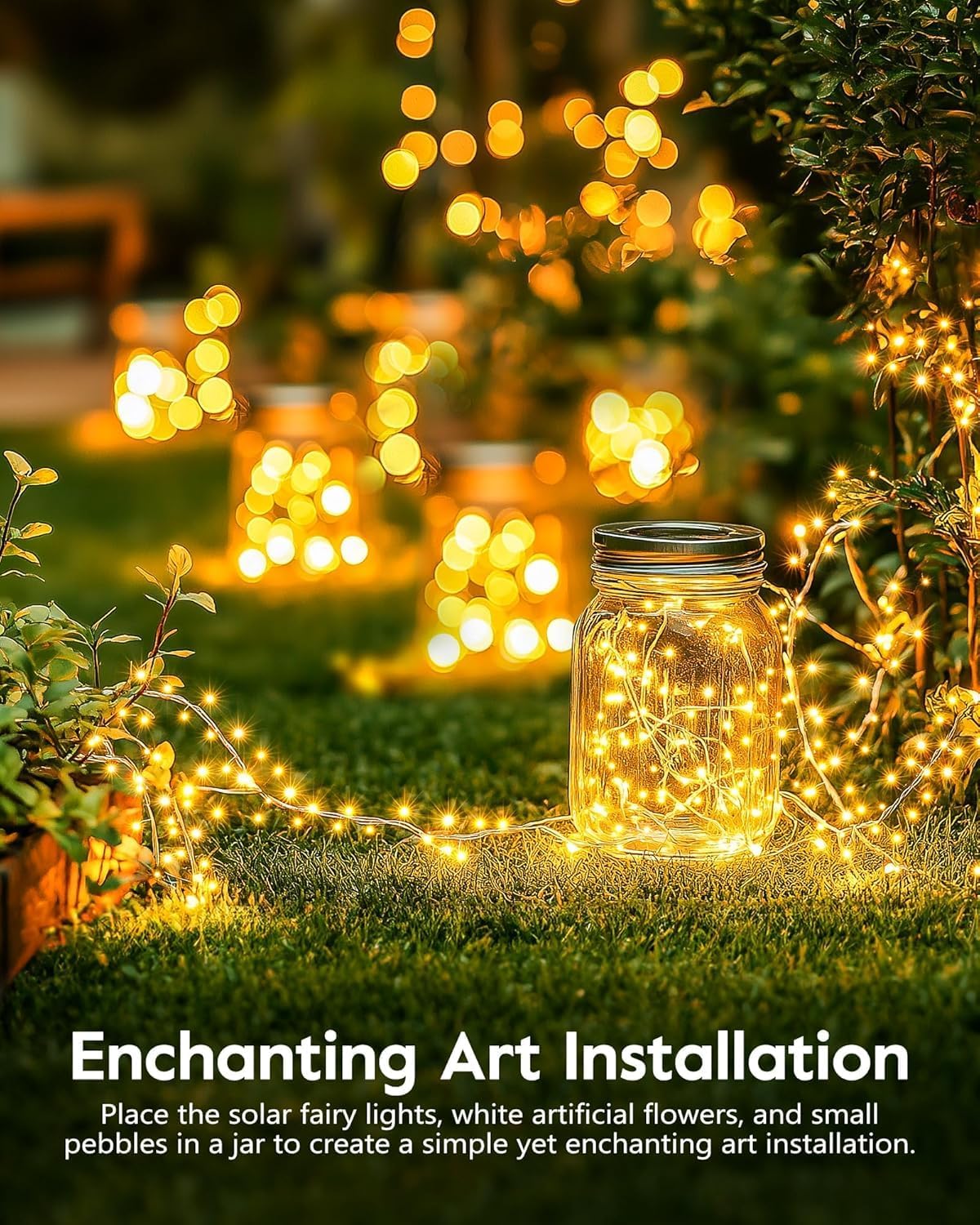 Lumify Solar String Lights – Cozy Bedroom Window and Living Room Ambient Decor, Warm Glow