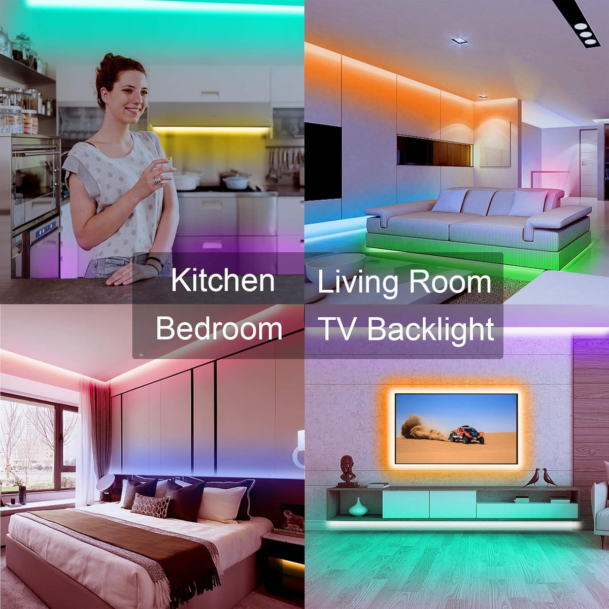 Lumiglow LED Light Strips 200ft – Comfort Night Light for Children Afraid of the Dark, Playroom and Teen Bedroom Decor