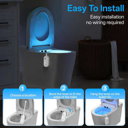 LumiGuard Toilet Night Light – Motion Activated Bathroom Light for Fall Prevention, LED Bowl Light for Elderly