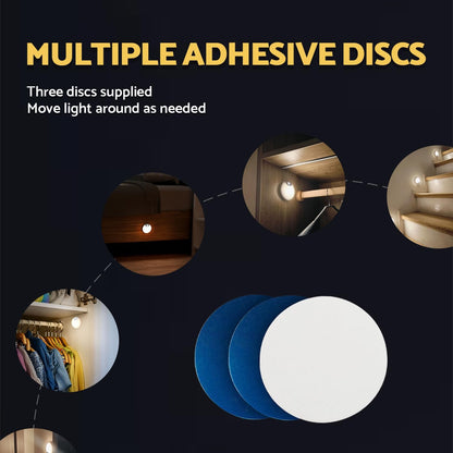 LuminAide Rechargeable Puck Night Light – Minimalist Cordless Lighting for Apartments and Renters