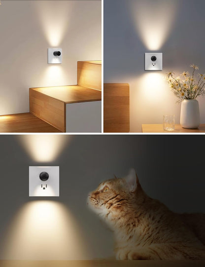 LumiNest Night Light 6 Pack – Flameless Plug in Wall Light for Bedroom, Bathroom and Hallway, Dusk to Dawn Auto Shutoff
