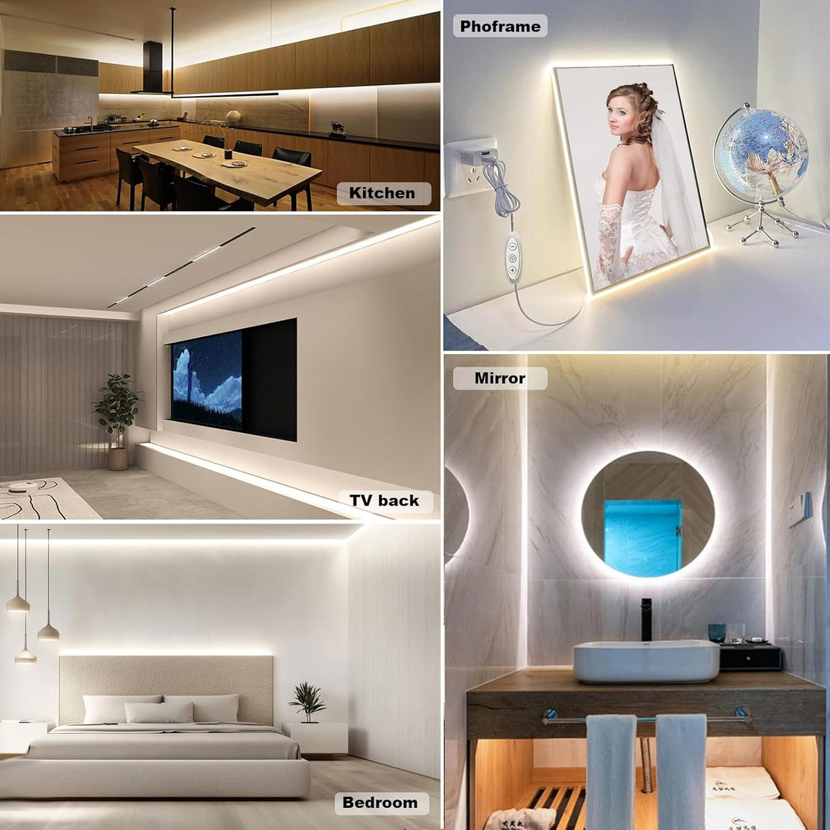 LuminGlow COB LED Strip – Ambient Accent Lighting for Bedroom, Under Bed, and Headboard, USB 5V