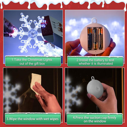 LuminGlow Snowflake Window Lights – Thoughtful Christmas Gift for Her, Mom & Coworkers with 3Pack Value