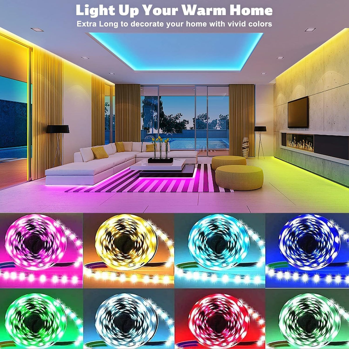 Lumistrip RGB LED Strip – Thoughtful Housewarming Gift for Women and Mom, Dimmable Mood Lighting