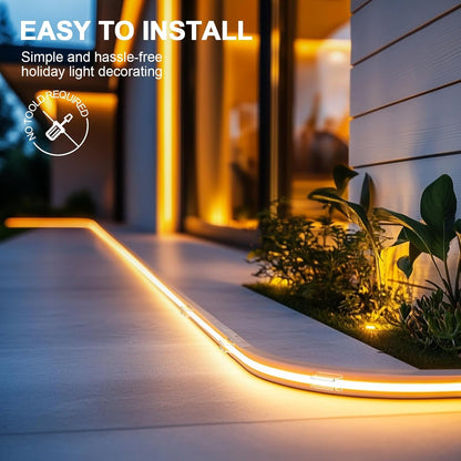 Lumistrip Transparent Neon Light Clips - 12mm Self-Adhesive Mounts for Clean Minimalist Interiors