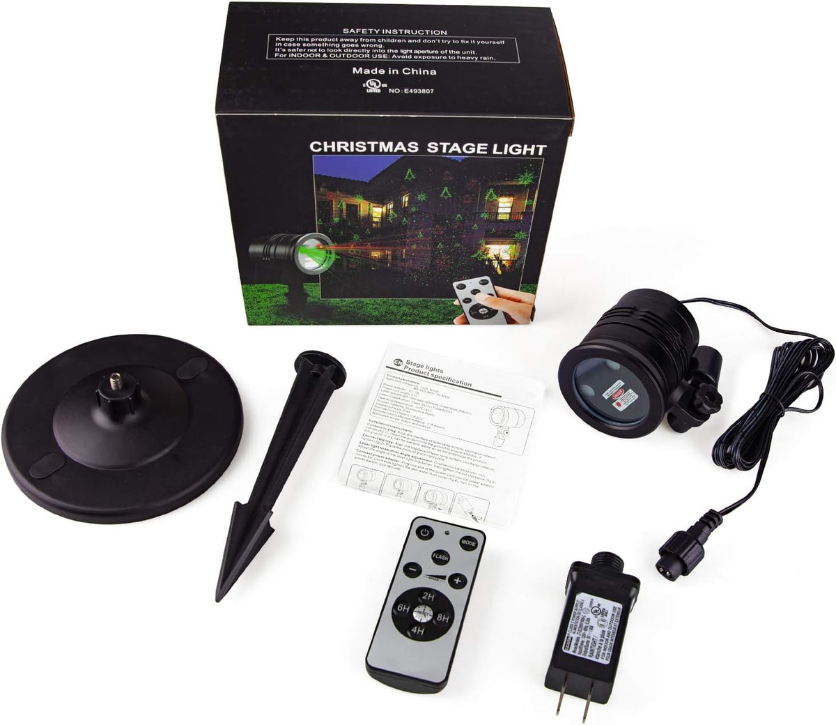LumiVue AuroraStar Projector – Single-Device Christmas Lighting, No Tangled Strings or Visible Hardware