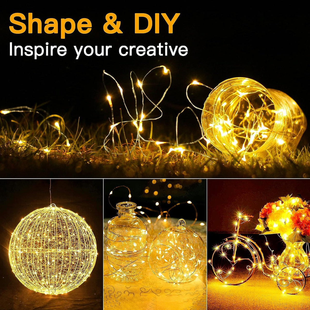 Lumoonos Fairy Lights – Thoughtful Birthday Gift for Her with 72+ Hours of Warm Glow