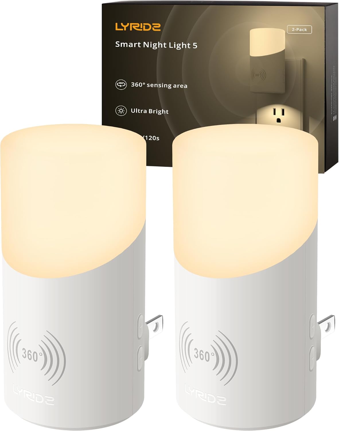 Lyridz Child Friendly Motion Nightlight – Flameless, No Wax Drip Design for Bedtime Bathroom Trips and Hallways