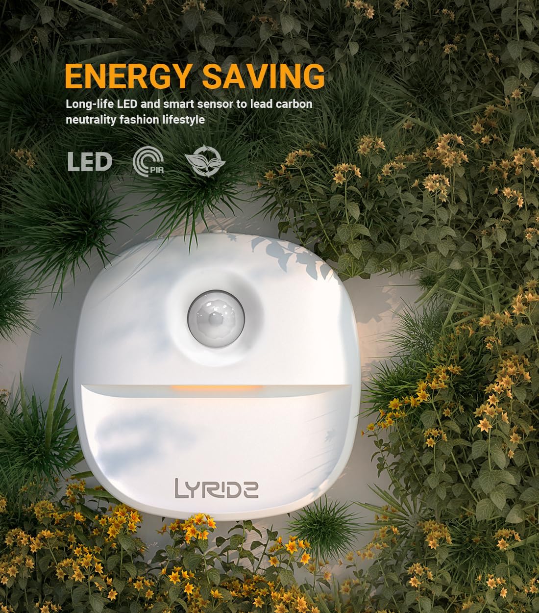 Lyridz Motion Night Light – Soft Warm Light for Kids Room and Midnight Diaper Changes, Dimmable