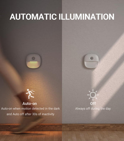 Lyridz Motion Sensor Nightlight for Kids' Room – 2700K Eye-Safe Glow That Won't Wake Sleeping Children