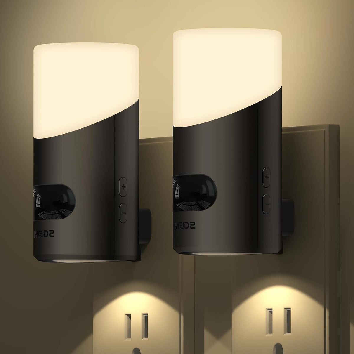 Lyridz Nightlight for Kids Room – Warm Amber Plug-in Motion Light for Playroom, Bedroom and Nursery, No Flame Auto Off