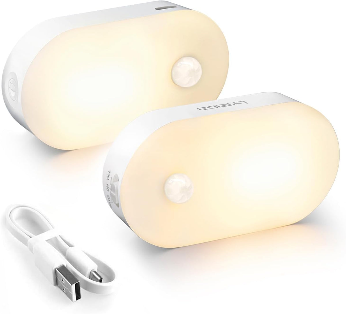 Lyridz Stick On Night Light for Kids Room and Hallway, Touch Dimmable LED with Auto Shutoff for Safe Potty Trips at Night