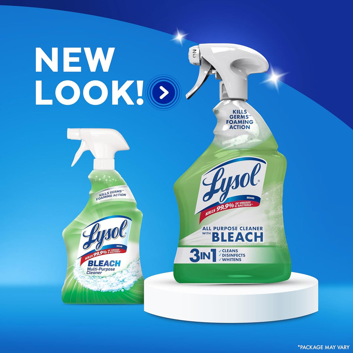 Lysol Bleach Disinfectant Spray – EPA Registered Germ Killer for Family Bathrooms and Kitchen Counters, 32oz