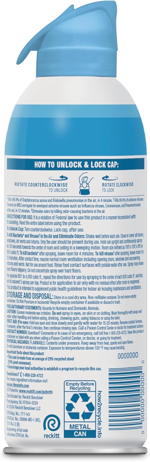 Lysol Disinfectant Air Spray – Mindful Home Fragrance for Yoga Room, Bath Time, and Meditation Corners