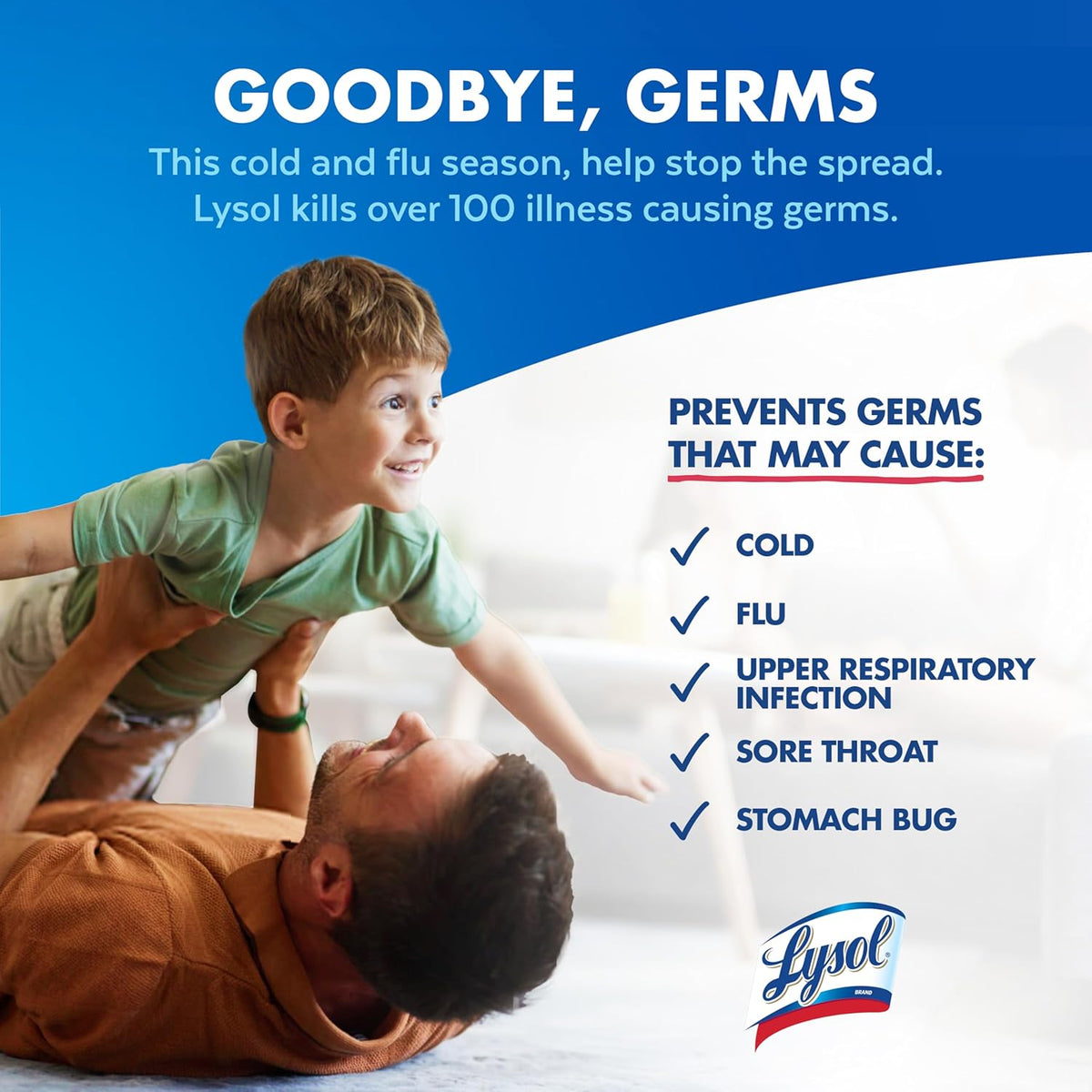 Lysol Disinfectant Spray – Child-Safe Antibacterial Spray for Kids' Bedroom, Bathroom, and Toy Surfaces