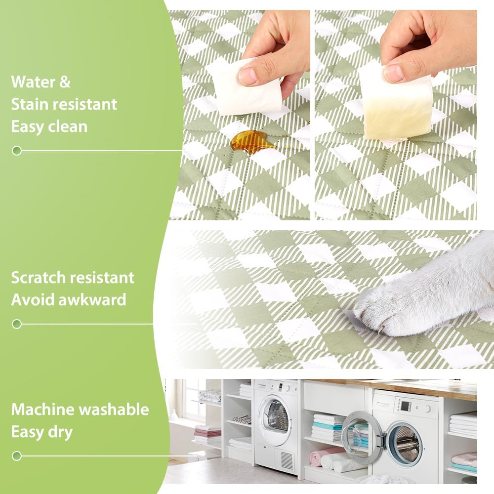 machine-washable care with shake-off/wipe-clean convenience