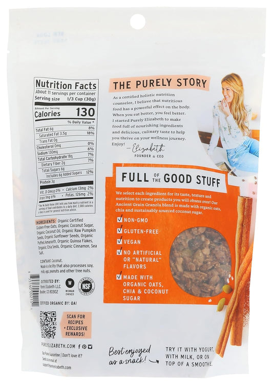made with organic quinoa flakes, millet, puffed amaranth, and salba chia seeds