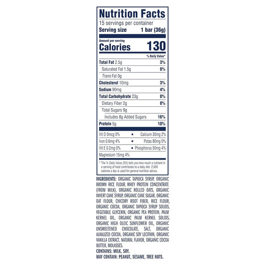 made with usda organic rolled oats and organic whole grains