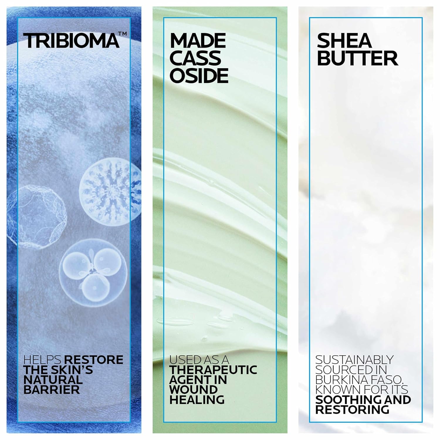 madecassoside and tribioma complex for skin barrier support and recovery